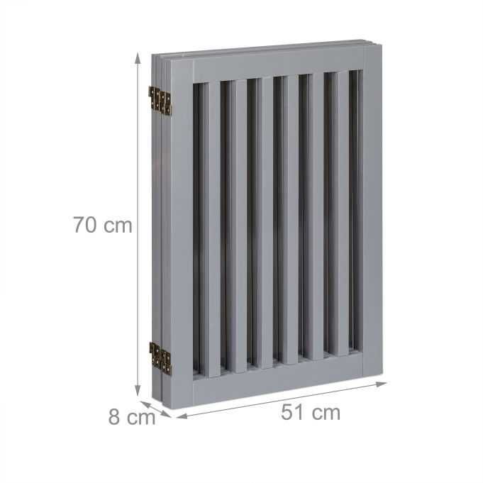 Преграда за стълби/домашни любимци/деца и друго Relaxdays сива