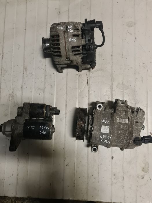 Alternator, electromotor, compresor clima vw golf 5,motor 1,6 fsi,BAG