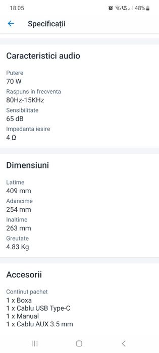 Boxa wireless portabila