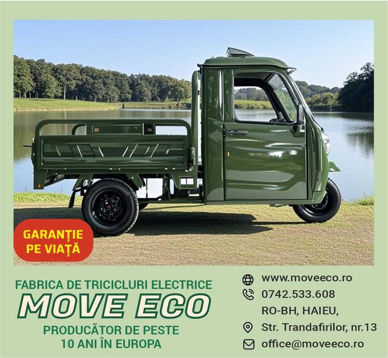 Triciclu electric cu cabina KH01 / 25 km/h