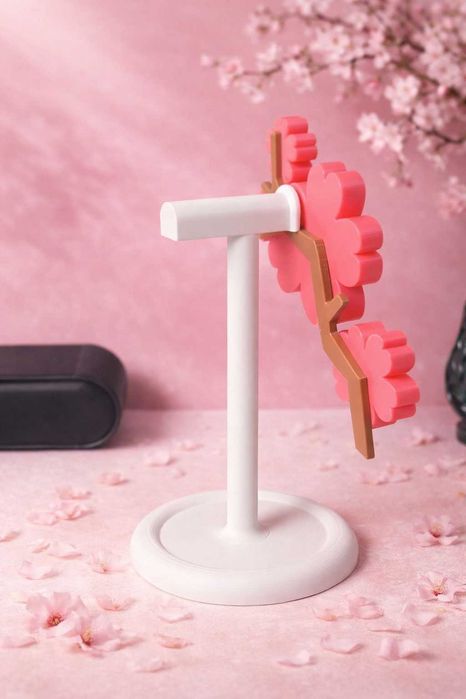 Suport Casti Cherry Blossom – Stand Casti Decorativ, 30 cm