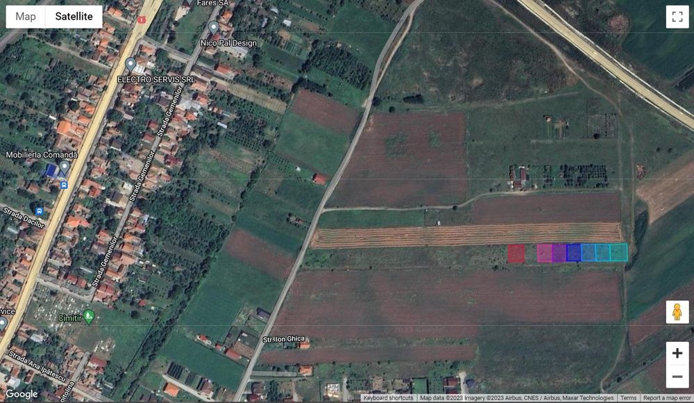 Vind 7 parcele teren intravilan suprafata de 3600 zona Partos