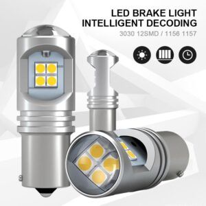 ЛЕД Крушки 2 бр. за предни мигачи P21W BA15S -А-3015