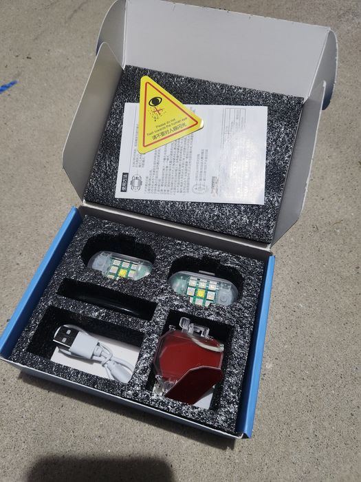 Lumini LED 2 Stroboscope LED Wireless, cu Magnet, Acumulator și Teleco