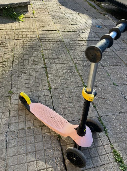 Детска тротинетка с 3 колела BTWIN B100, Розова