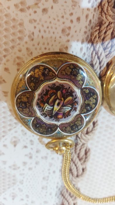 Ceas de buzunar Regent Habmann Placat Aur Swiss Made