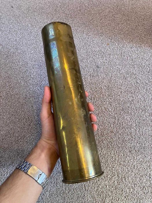 Tub obuz inert 75 mm francez, ww1 anul 1917, panoplie,decor