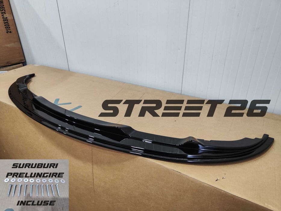 Prelungire Lip Bara Fata BMW Seria 3 E90 E91 (05-11) Negru Lucios