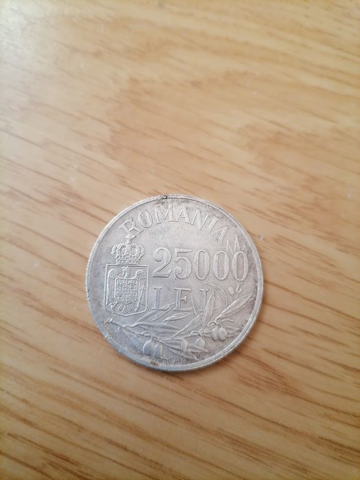 Moneda de argint cu o valoare  de 25000 Lei, Regele I Mihai  1946
