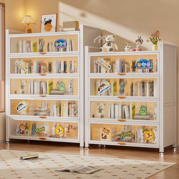 Книжный шкаф из металла/откидная дверца/пылезащищённый