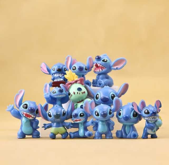 Голям Комплект Фигурки Лило и Стич, 12 броя Фигурки Stitch за торта