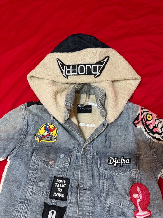 Djofra дълго палто с каракул