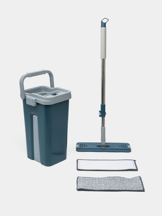 Доставка бесплатная Швабра и ведро с отжимом + запасная тряпка!
