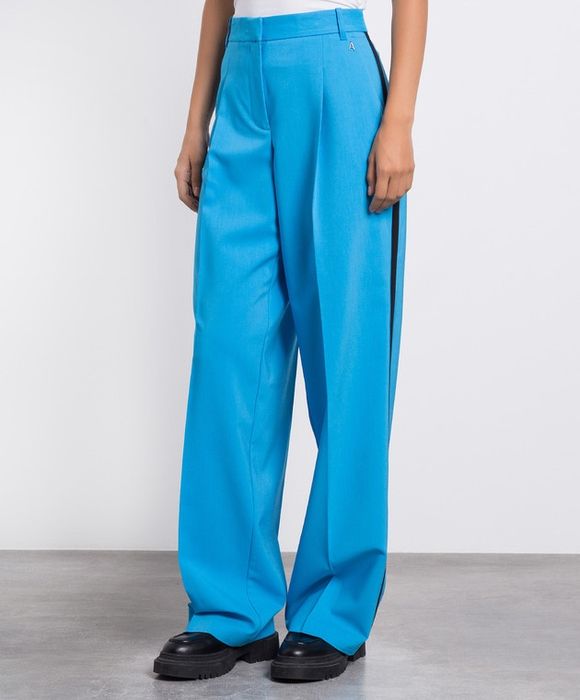 Син панталон с кант Twinset,размер M , нов с етикет!