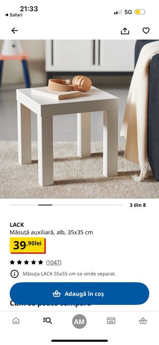 Măsuță IKEA LACK 35 x 35 cm