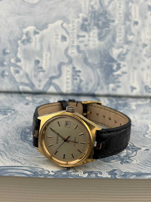 Ceas Dugena Classic Vintage Mecanic – Dată – Stare Foarte Bună
