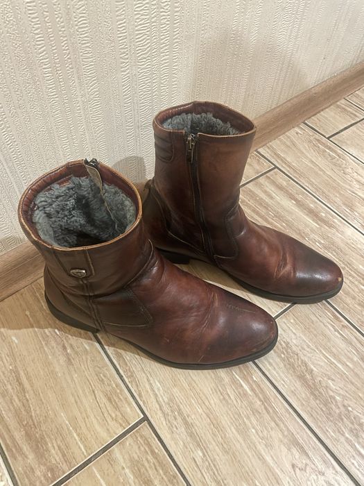 Мужские ботинки с дефектом кожа чистая