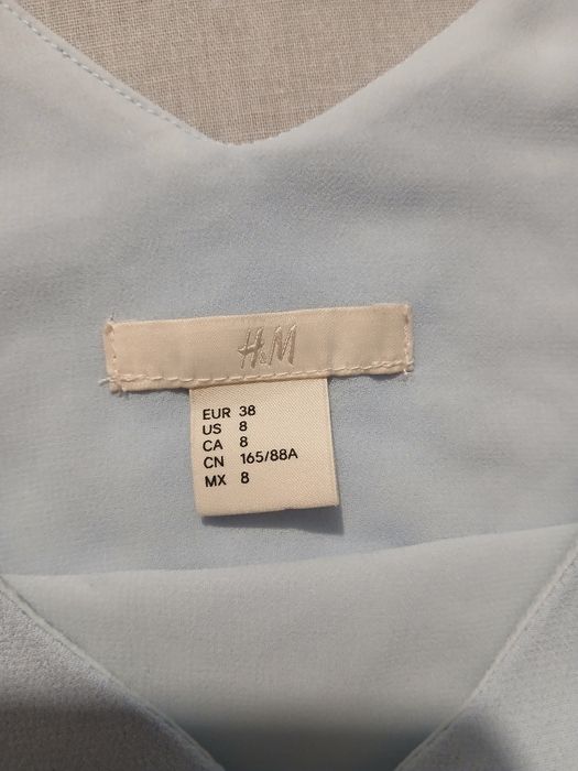 Top bleu cu bretele subtiri H&M, marimea 36