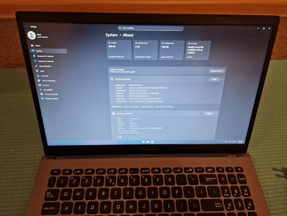 Asus Vivobook X509FL i5-8265U