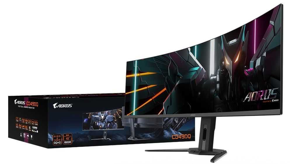 Monitor OLED Gigabyte AORUS 49-inch 5120x1440 Nvidia 144Hz PIP 2x5W