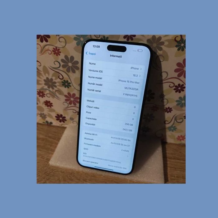 Telefon Apple iPhone 15 PRO MAX 256GB Blue Titanium - ca nou