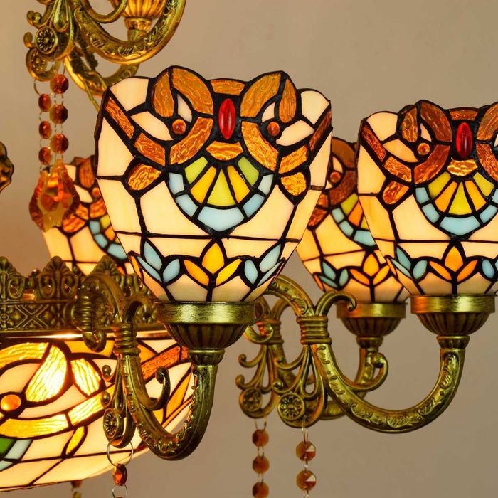 Candelabru Tiffany, model Baroc Victorian, 12+1 brațe