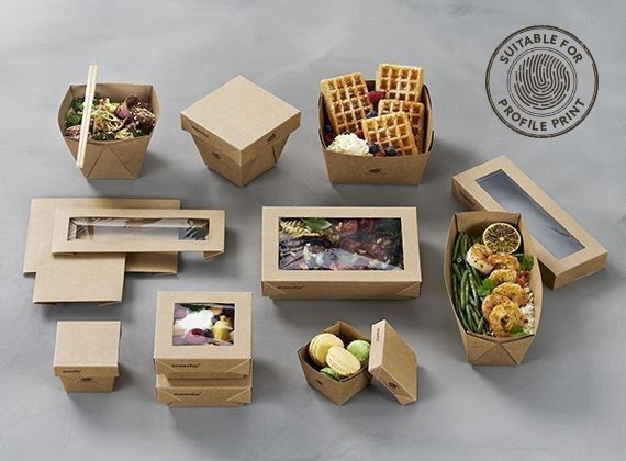 Одноразовые коробка  посуда крафт (онлине)