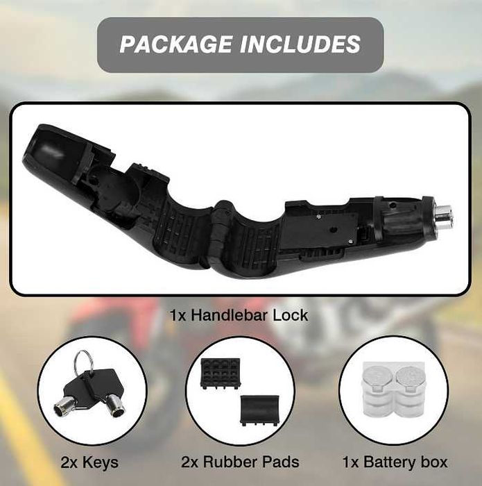 Заключващо устройство с аларма за колело, мотор, мотопед и др.