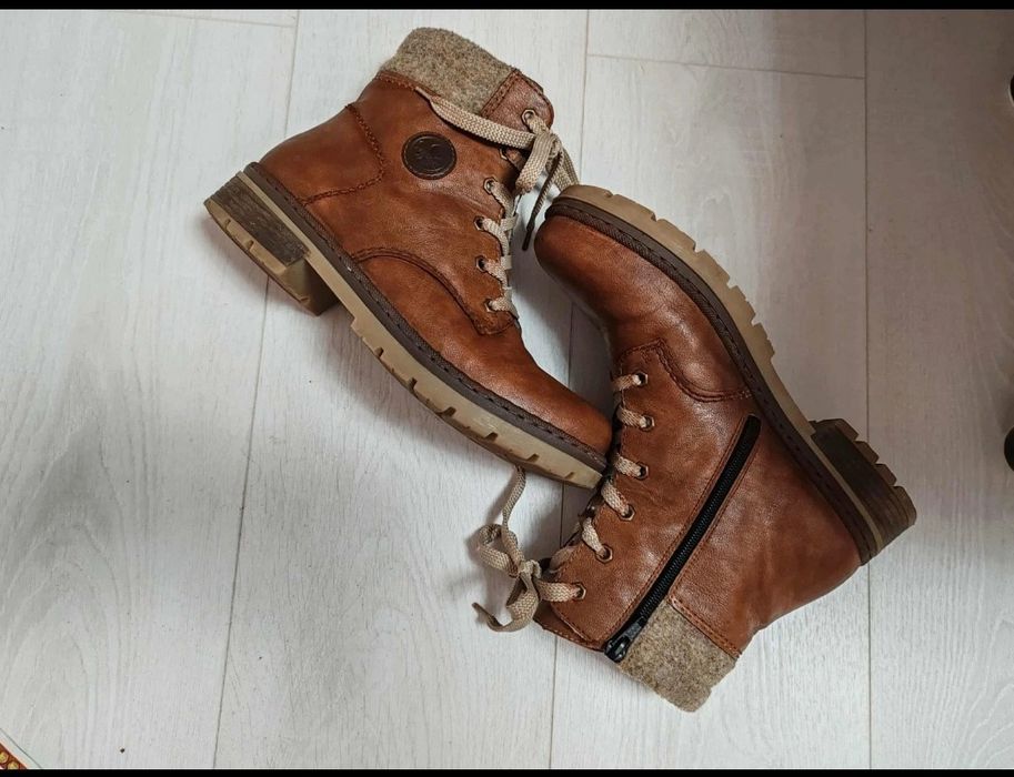 Ghete piele naturală Rieker