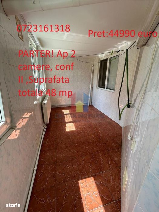 VEZI VIDEO! 2 camere 48 mp,  parter cu balcon 11 m, Viziru 1