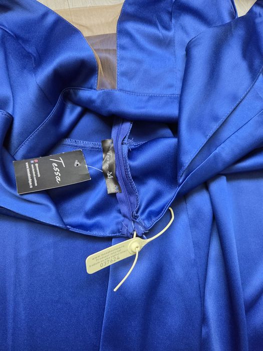 4,99 lei transport azi! Rochie elegantă TESSA, albastru regal, nouă cu eticheta