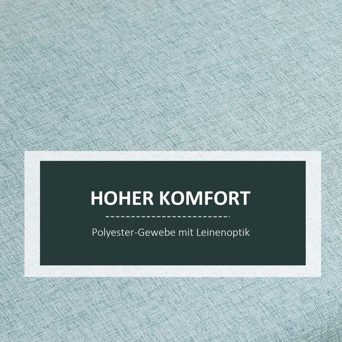 Пейка за съхранение HOMCOM с ленен вид с дървени крака