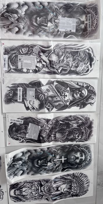 Tatuaje temporare diferite marimi half/full arm back