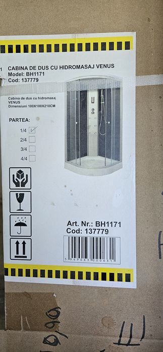 Cabina dus cu hidromasaj noua ambalata 100x100x210
