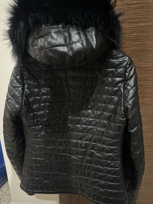 Дамско кожено яке Oakwood с естествен пух