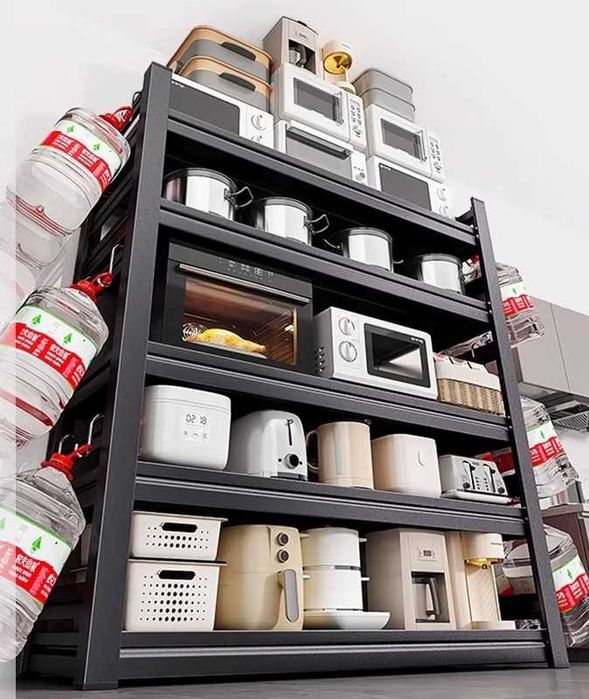 50kg ko‘taruvchi oshxona polkasi/Temir polka g‘ildirakli