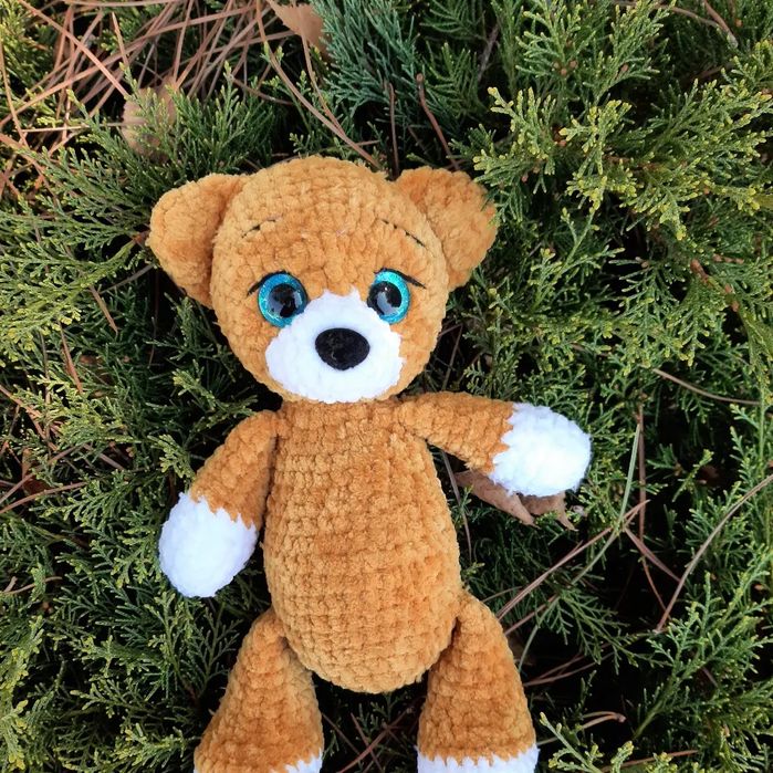 Ръчно плетена играчка коте амигуруми