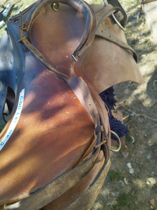 Șa de piele originala model clasic germana
