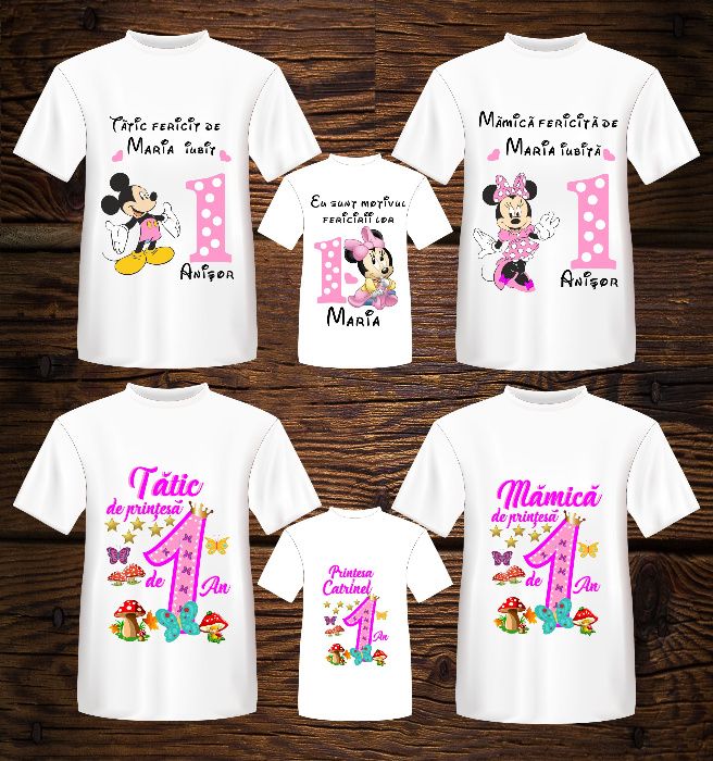 Tricouri personalizate, aniversare, turta, mot, topper cake