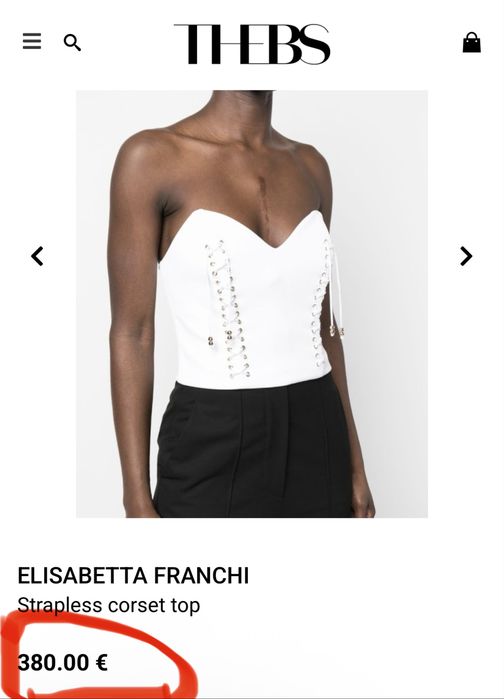 Super pret! Corset - top Elisabetta Franchi - model premium
