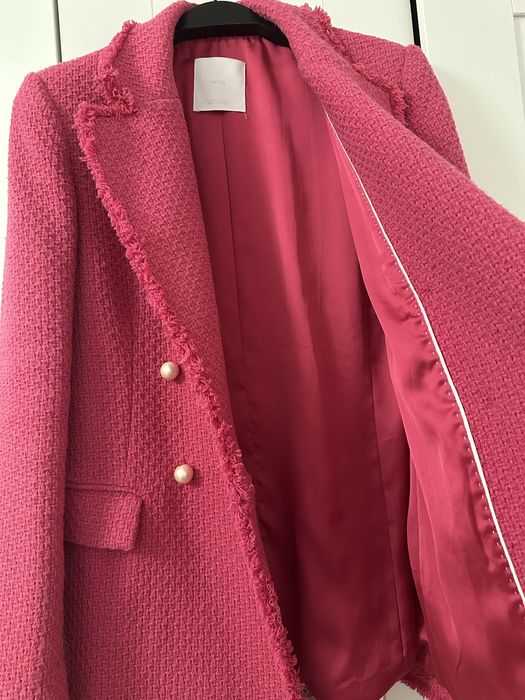 Блейзър Сако розово Mango с копчета перли