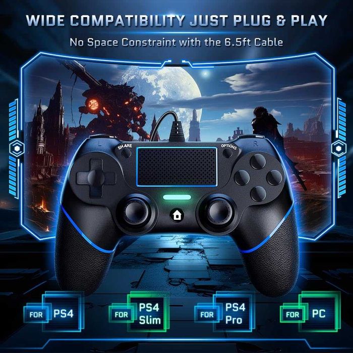 DIANVEN PS4 кабелен контролер за компютър