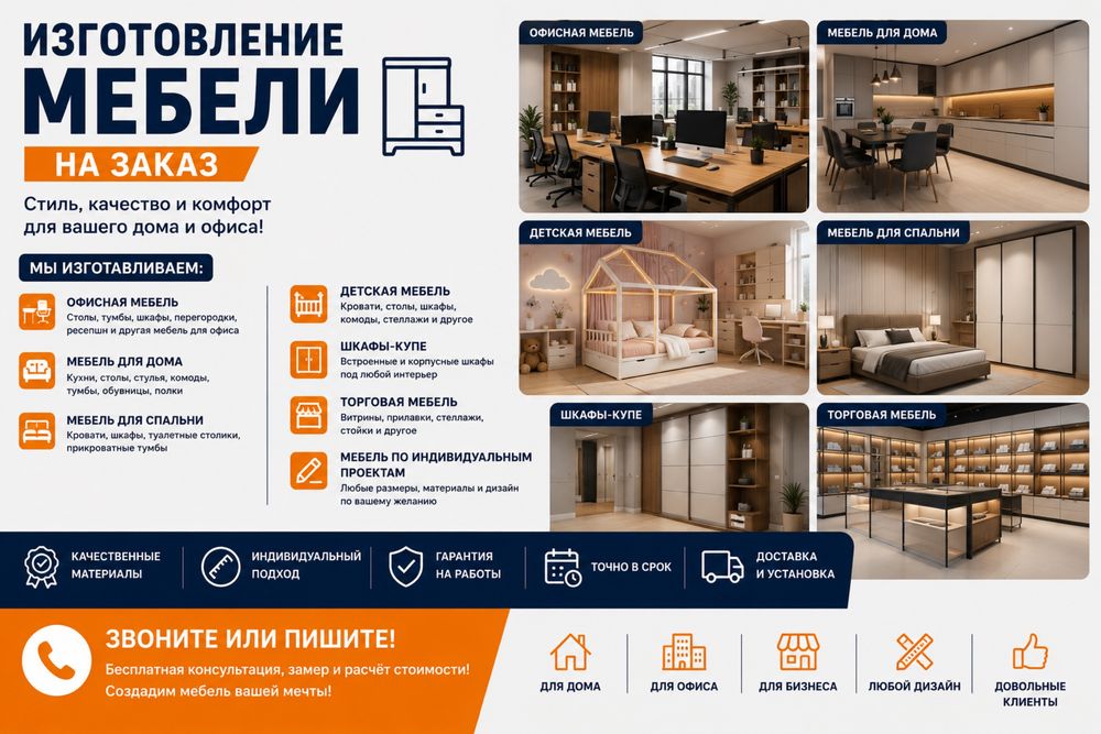 Изготовление мебели на заказ