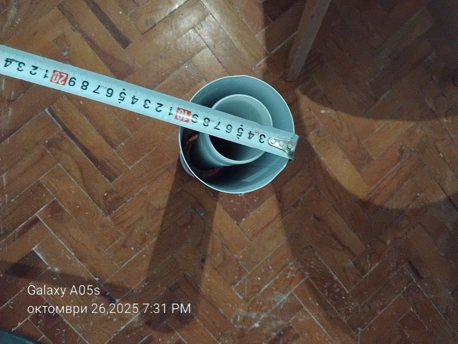 Продавам димоотвод  за газов котел Viessmann, става и за Bosch