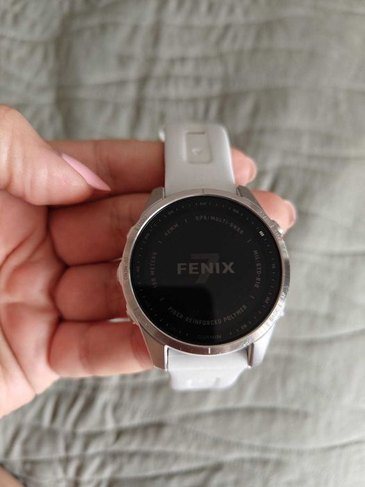 Часовник Smartwatch Garmin Fenix 7S, 42mm, Silver/Whitestone