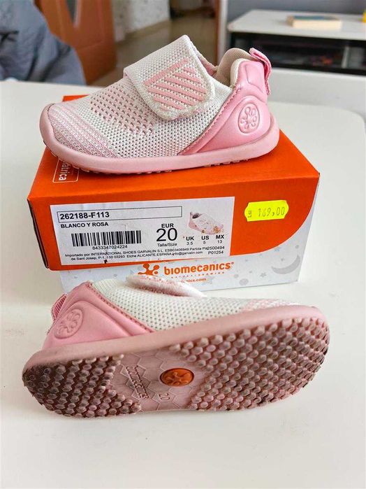 Pantofi sport fete BIOMECANICS din material textil/plasă elastică, roz - 20