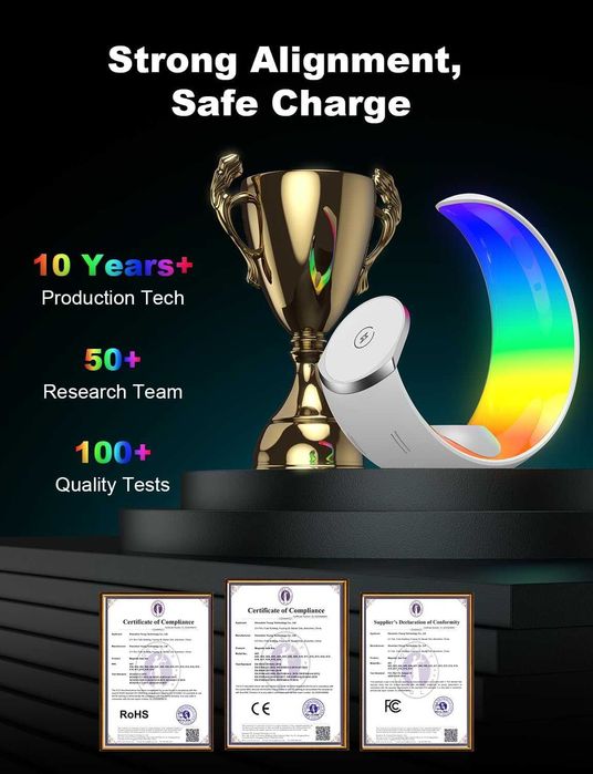 Безжично зарядно устройство VAFOTON 4 в 1