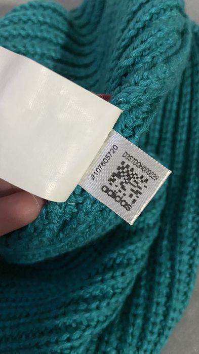 Шапка и ръкавици  Адидас тюркоаз