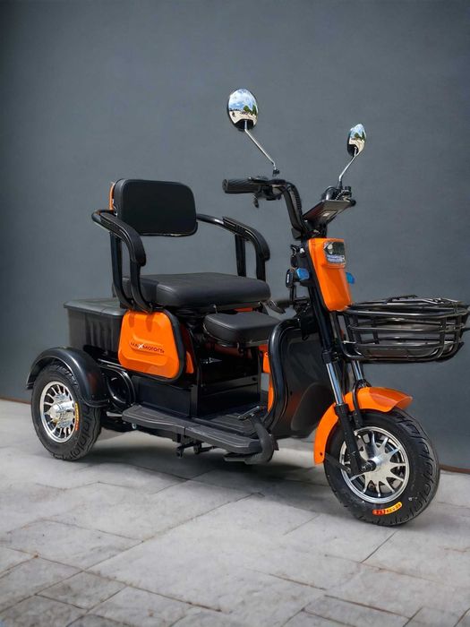 Електрическа триместна триколка MaxMotors X1 1500W Orange