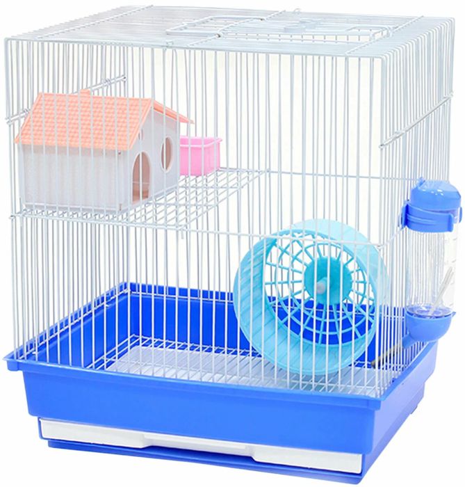 Сирийский хомяк с клеткой